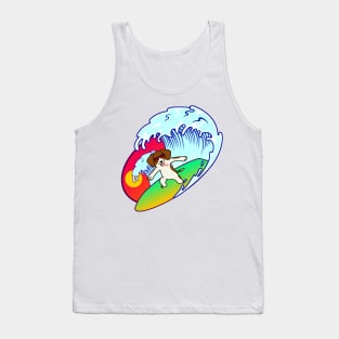 Dog on a Surfboard Tank Top